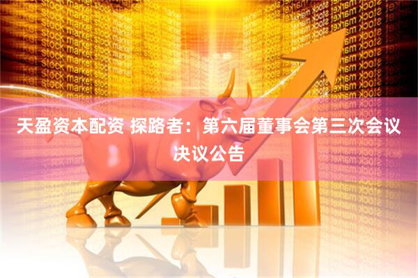 天盈资本配资 探路者：第六届董事会第三次会议决议公告